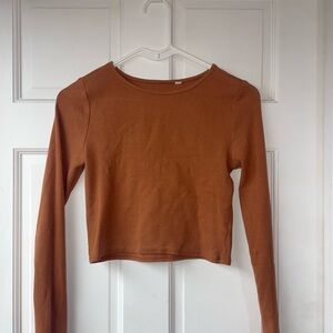 PacSun Women's Burnt Orange Long Sleeve Top